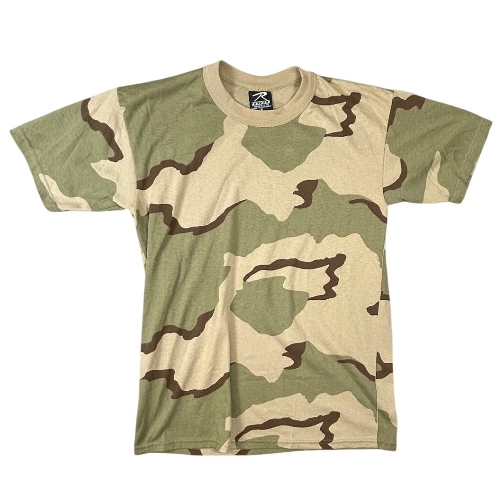 Rothco Desert Camo T-Shirt Mens Medium Tan‎ Green Brown Camouflage Tee